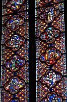 Paris, Sainte Chapelle, Vitrail du mur Sud, detail